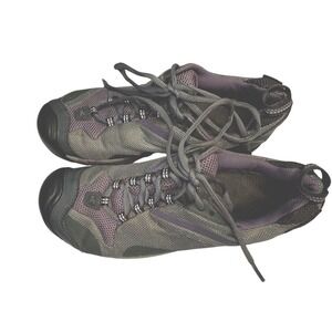 Keen Women's Gray Purple Mesh Hiking Trail Walking Shoes Sneakers Size 7